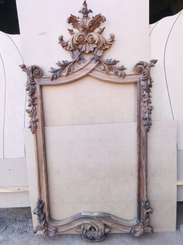 Vismaya Furniture Teak Wood Classic Mirror Frame MF-007 - Image 2