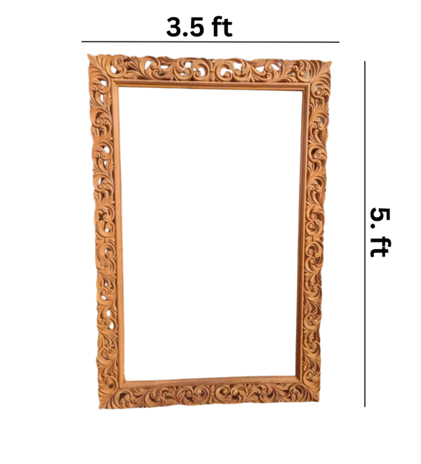 Vismaya Furniture Teak Wood Classic Mirror Frame MF-004 - Image 3