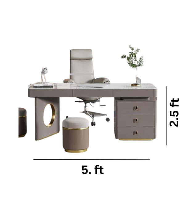 Vismaya Furniture Wooden Modren Office Table OT-001 - Image 3