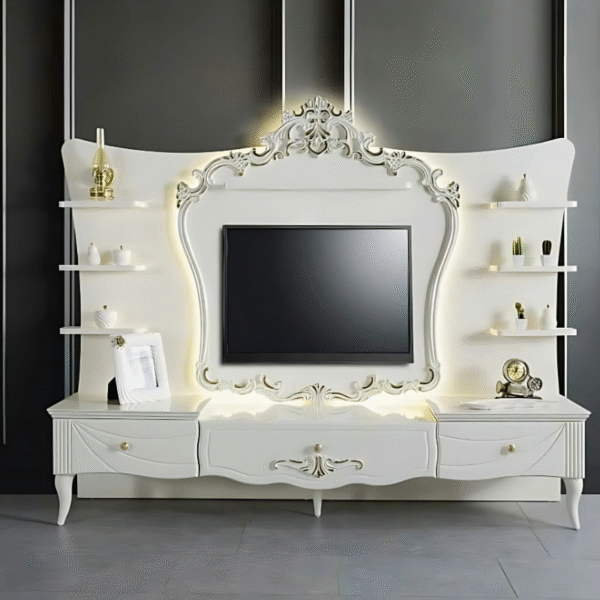 Vismaya Furniture Classic Wooden Hand Carving Luxury TV Cabinet TVCB-001