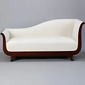 Vismaya Furniture Antique Off White Wooden Style Diwan Chaise Lounge DWN/COU-013