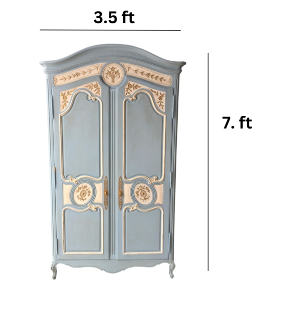Vismaya Furniture Wooden Luxury Grey/Gold Crockery Cabinet CK-001 - Image 2