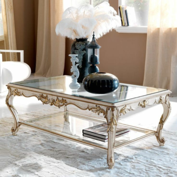 Vismaya Furniture Premium Teak Wood Classic Center Table C/TBL-010