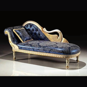 Vismaya Furniture Antique Dark Brown Wooden Style Diwan Chaise Lounge DWN/COU-011