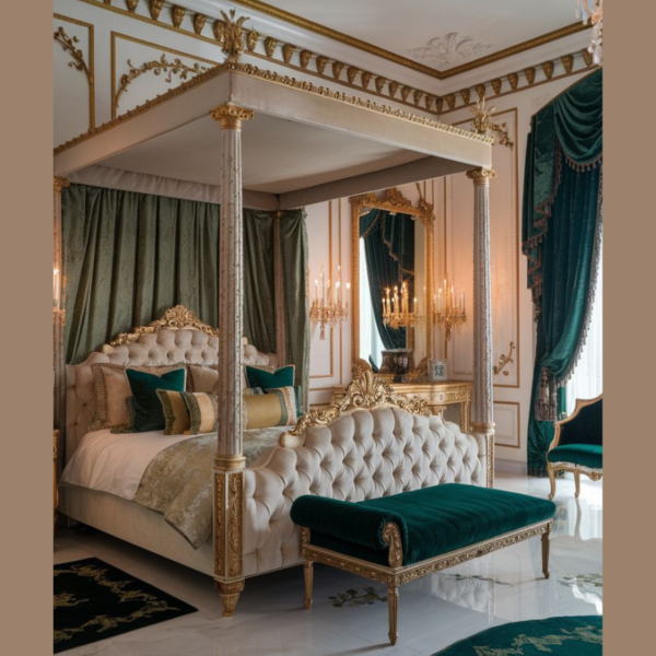 Vismaya Furniture Antique Indian Four Poster Bed FPB-012