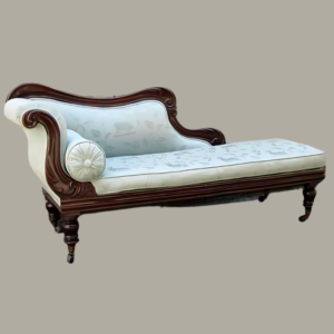 Vismaya Furniture Antique Black/Brown Wooden Style Diwan Chaise Lounge DWN/COU-014