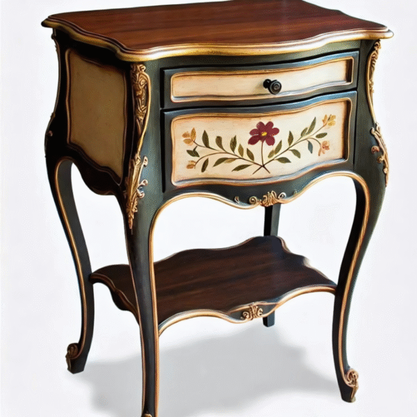 Vismaya Furniture Wooden Royal Traditional Bed Side Table ST-015