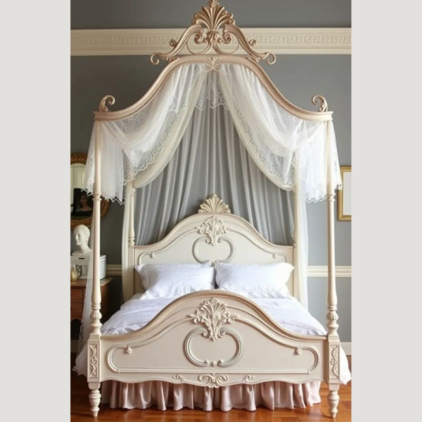 Vismaya Furniture Antique Indian Four Poster Bed FPB-015