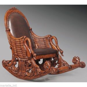 Vismaya Furniture Teak Brown Wood Handcrafted Relax Chair RC-012