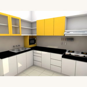 Vismaya Furniture Wooden Luxury Modular Kitchen MOD/KICH-016