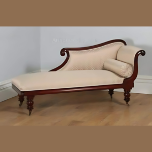 Vismaya Furniture Antique Dark Brown Wooden Style Diwan Chaise Lounge DWN/COU-017