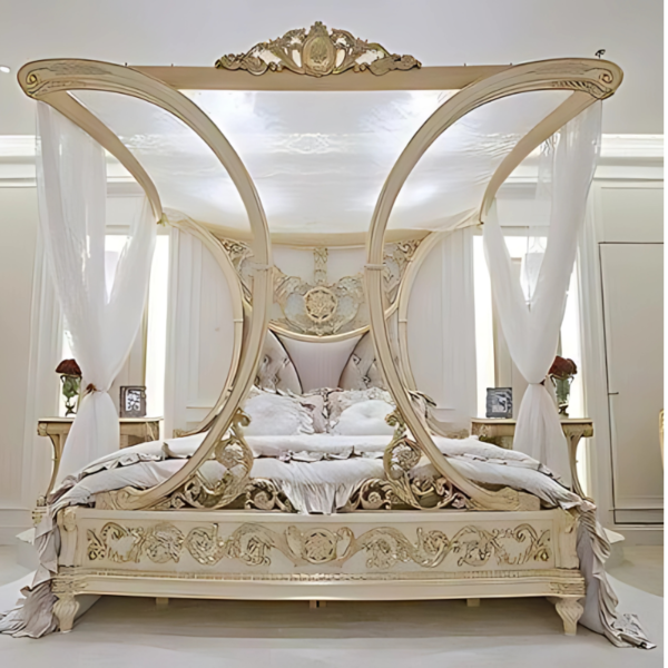 Vismaya Furniture Antique Indian Four Poster Bed FPB-018