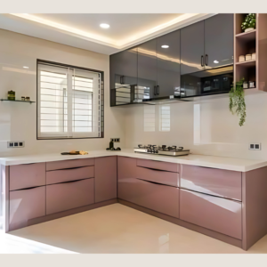 Vismaya Furniture Wooden Luxury Modular Kitchen MOD/KICH-018