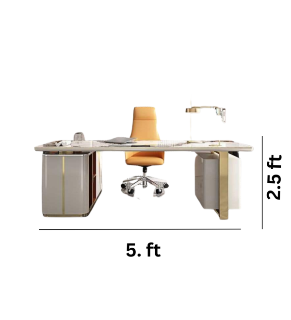 Vismaya Furniture Wooden Modren Office Table OT-003 - Image 3