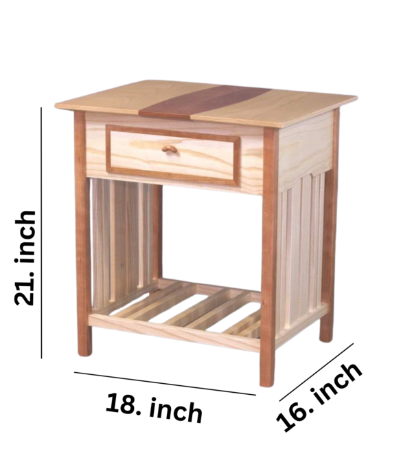 Vismaya Furniture Wooden Royal Traditional Bed Side Table ST-003 - Image 3