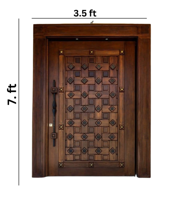 Vismaya Furniture High Quality Wooden Designer Exterior Door DR-002 - Image 3