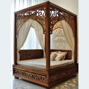 Vismaya Furniture Antique Indian Four Poster Bed FPB-002
