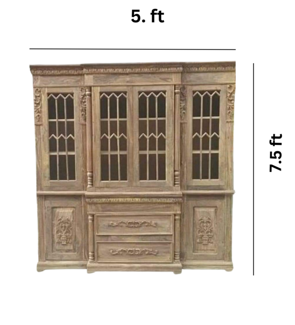 Vismaya Furniture Wooden Luxury Crockery Cabinet CK-004 - Image 2