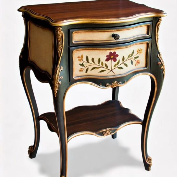 Vismaya Furniture Wooden Royal Traditional Bed Side Table ST-015 - Image 2