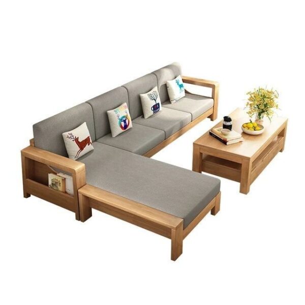Vismaya Furniture Antique Carved L-Shape Sofa Set L-SOFA-012 - Image 3