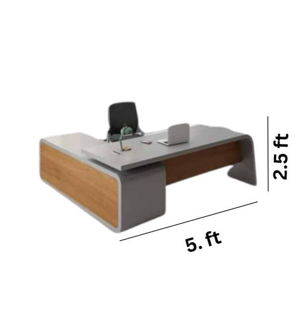 Vismaya Furniture Wooden Modren Office Table OT-004 - Image 3