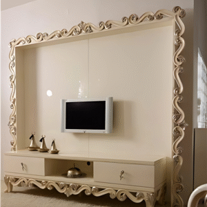 Vismaya Furniture Classic Wooden Luxury Handcrafted Stylish TV Cabinet TVCB-017