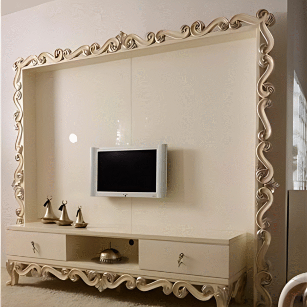 Vismaya Furniture Classic Wooden Luxury Handcrafted Stylish TV Cabinet TVCB-017