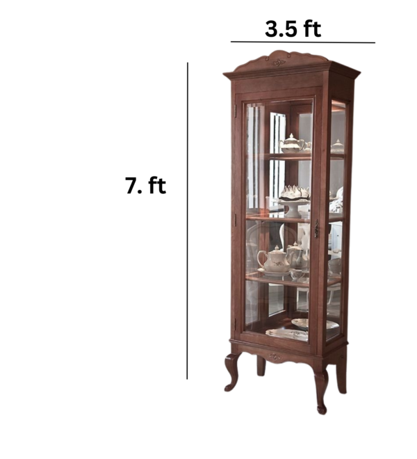 Vismaya Furniture Wooden Luxury Brown Crockery Cabinet CK-002 - Image 2