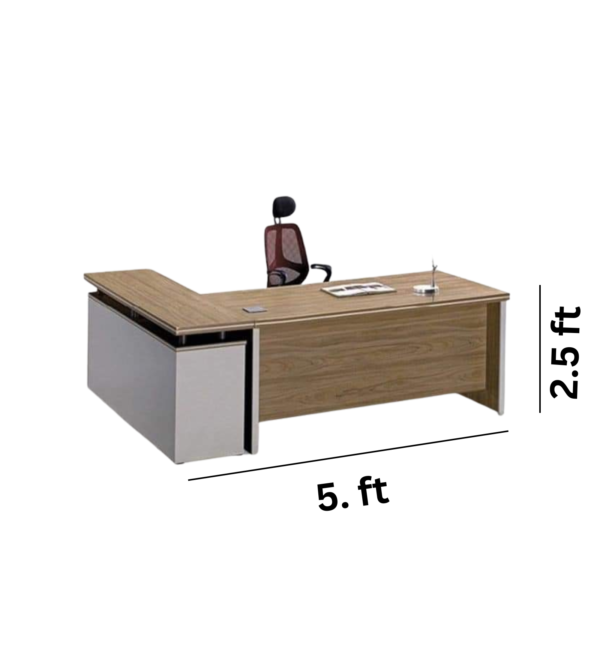 Vismaya Furniture Wooden Modren Office Table OT-002 - Image 3