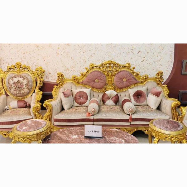 Vismaya Furniture Antique Carved Sofa Set SOFA-004