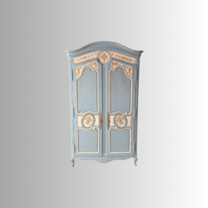 Vismaya Furniture Wooden Luxury Grey/Gold Crockery Cabinet CK-001