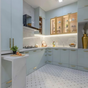 Vismaya Furniture Wooden Luxury Modular Kitchen MOD/KICH-004