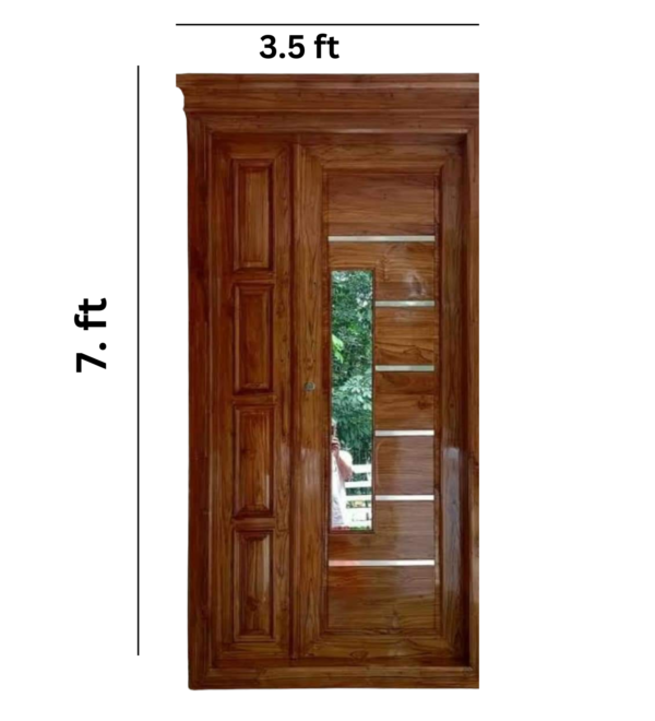 Vismaya Furniture High Quality Wooden Designer Exterior Door DR-004 - Image 2