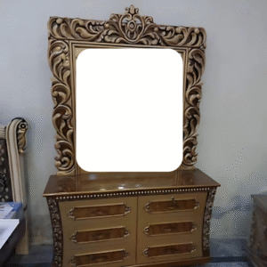 Vismaya Furniture Antique Pure Gold Designer Dressing Table DR-012