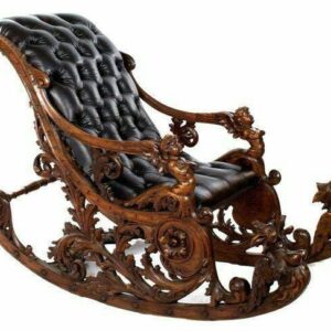 Vismaya Furniture Teak Black Wood Handcrafted Relax Chair RC-010