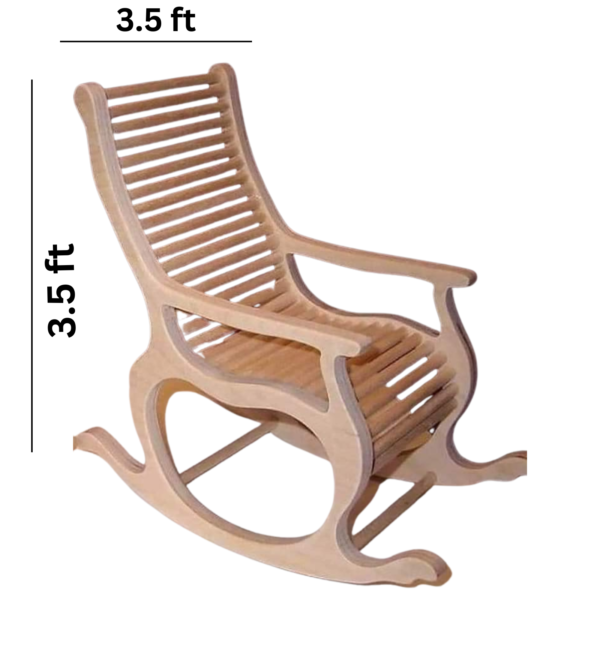 Vismaya Furniture Teak Brown Black Wood Handcrafted Relax Chair RC-005 - Image 3