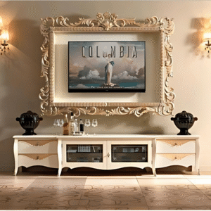 Vismaya Furniture Classic Wooden Luxury Handcrafted Stylish TV Cabinet TVCB-006
