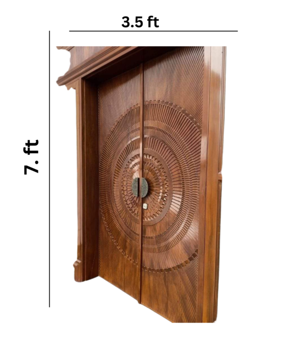 Vismaya Furniture High Quality Wooden Designer Exterior Door DR-006 - Image 3