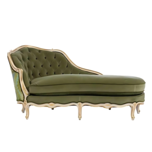 Vismaya Furniture Antique Goldish Wooden Style Diwan Chaise Lounge DWN/COU-006