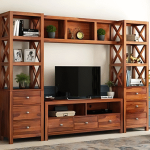Vismaya Furniture Classic Wooden Luxury Stylish TV Cabinet TVCB-005