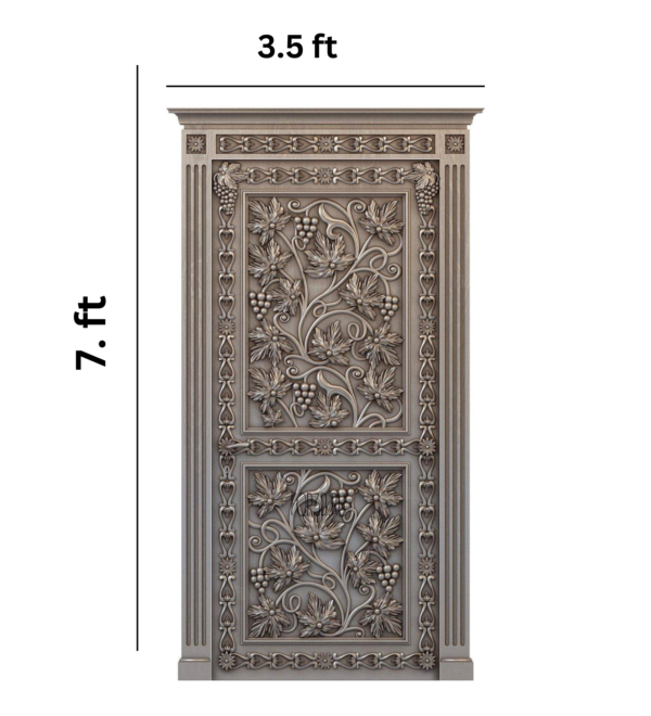 Vismaya Furniture High Quality Wooden Designer Exterior Door DR-007 - Image 3