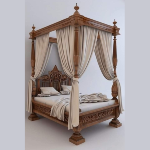 Vismaya Furniture Antique Indian Four Poster Bed FPB-007