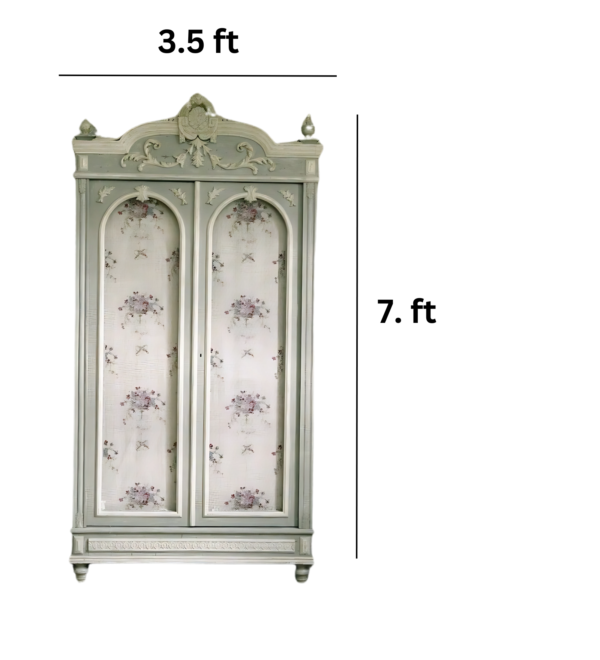Vismaya Furniture Wooden Luxury White Crockery Cabinet CK-007 - Image 2