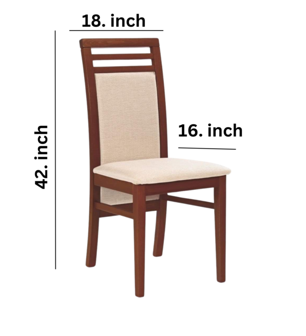 Vismaya Furniture Carved Solid Dark Brown Wood Antique Classic Dining Armchair SC-008 - Image 3