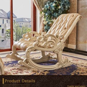 Vismaya Furniture Teak Cream Wood Handcrafted Relax Chair RC-020
