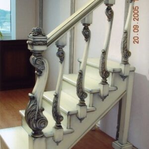 Vismaya Furniture Antique Floral Hand Carved Master And Railing Pillars PIL-017