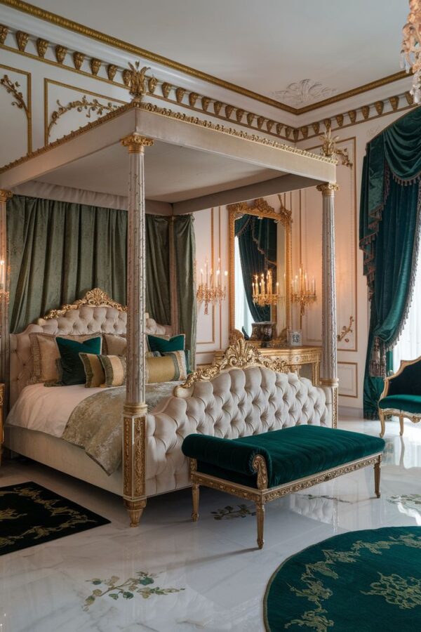 Vismaya Furniture Antique Indian Four Poster Bed FPB-012 - Image 2
