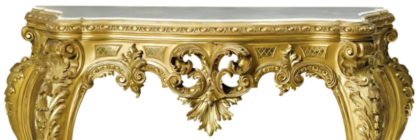 Vismaya Furniture Antique Gold Luxury Hand Carved Console Table CON/TBL-020 - Image 4
