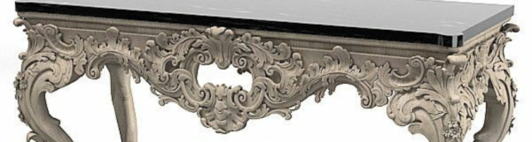 Vismaya Furniture Antique Silver Luxury Hand Carved Console Table CON/TBL-002 - Image 4