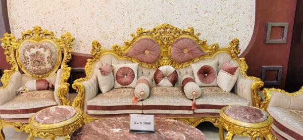 Vismaya Furniture Antique Carved Sofa Set SOFA-004 - Image 2